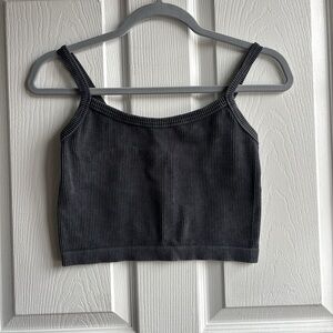 Forever 21 Charcoal Gray Ribbed Tank Top- M